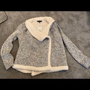 MARSHALLS DEREK HEART SHERPA CARDIGAN SWEATER! NWT